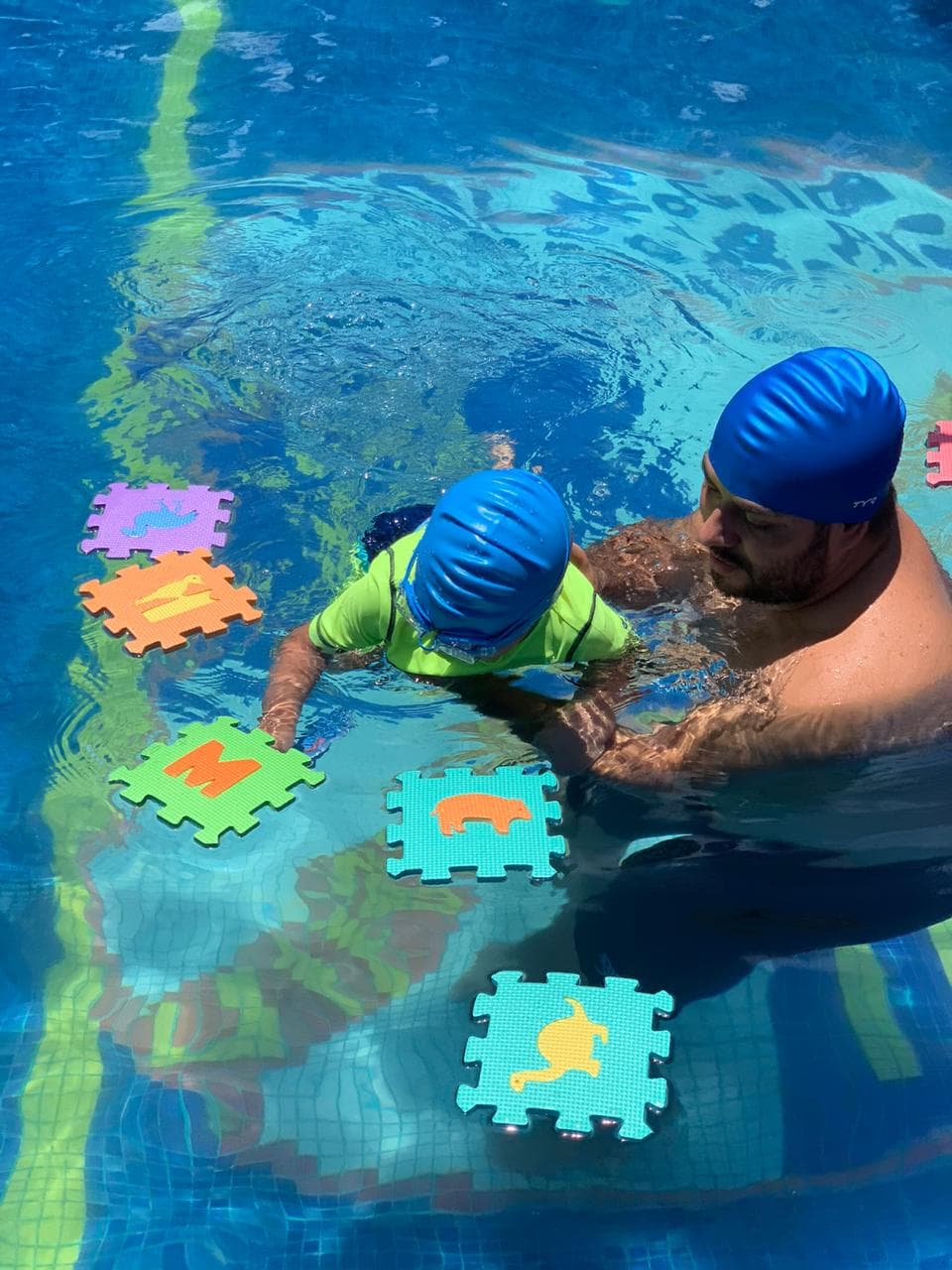 Detalle tecnico en una sesion de Gold Swimming